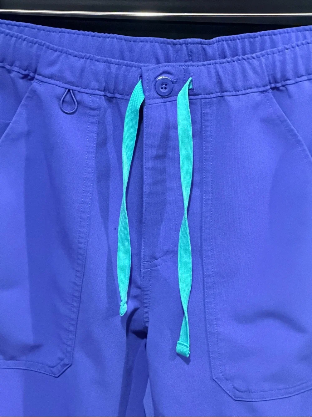 Men's Blue Cargo Jogger Pants with Drawstring
